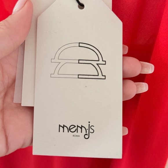 Red Maxi Dress Mem.js Roma 42 (size 8-10) - Picture 3 of 6